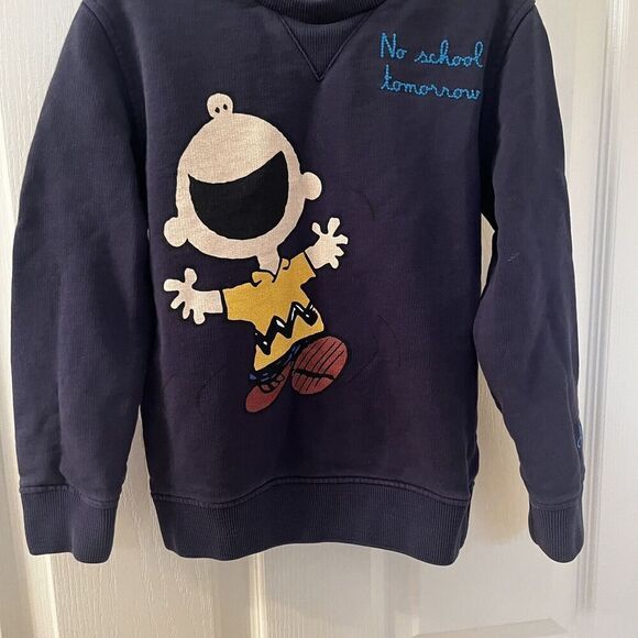 MC2 Saint Barth Peanuts Charlie Brown Sweatshirt No School Tomorrow Boys Size 6 - Picture 6 of 13